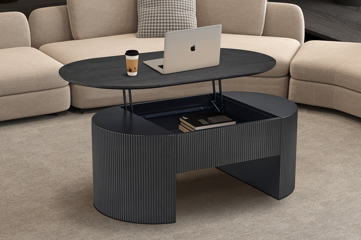 NEW - Salontafel 'Lagos' 120 cm Lift-top Decor Donkerbruin (2c)