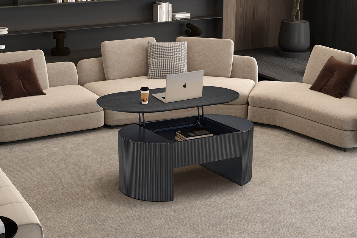 NEW - Salontafel 'Lagos' 120 cm Lift-top Decor Donkerbruin (2c) - foto 4