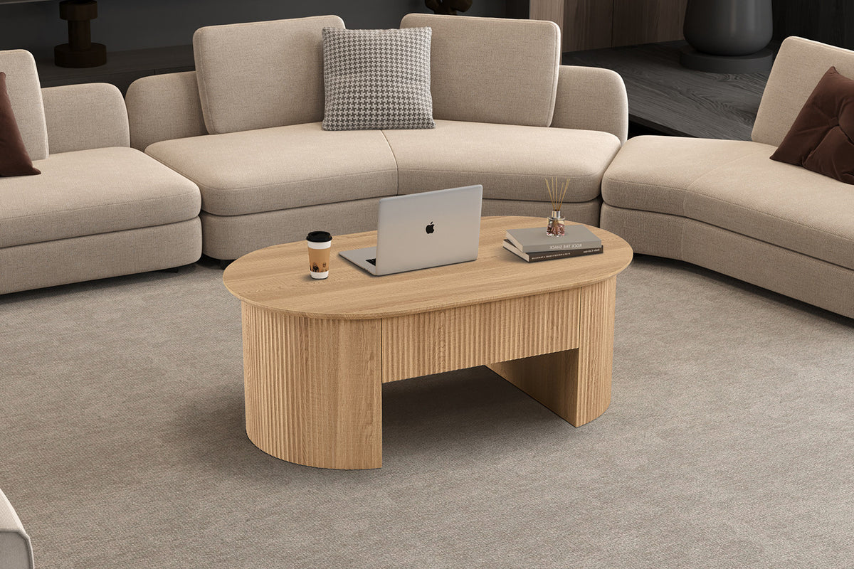 NEW - Salontafel 'Lagos' 120 cm Lift-top Decor Eik Naturel (2c) - foto 3