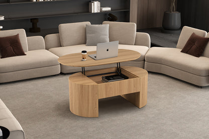 NEW - Salontafel 'Lagos' 120 cm Lift-top Decor Eik Naturel (2c) - foto 4
