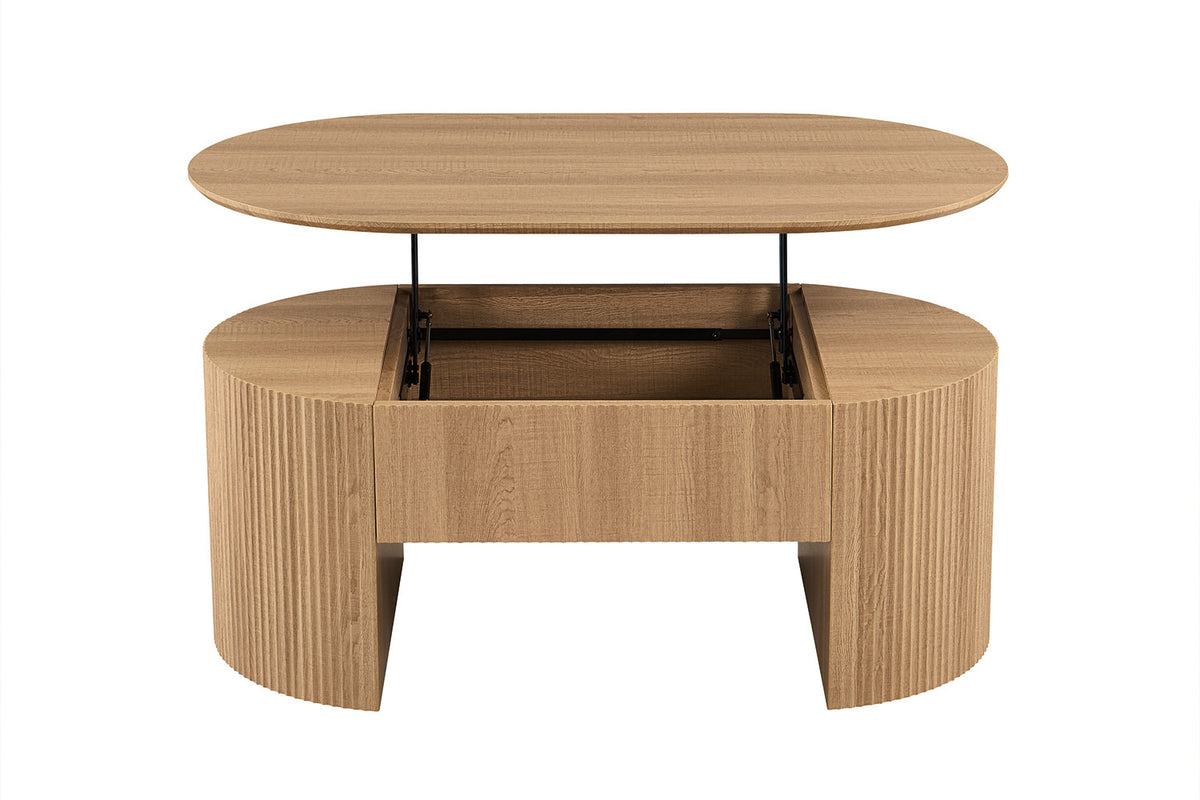 NEW - Salontafel 'Lagos' 120 cm Lift-top Decor Eik Naturel (2c) - foto 8