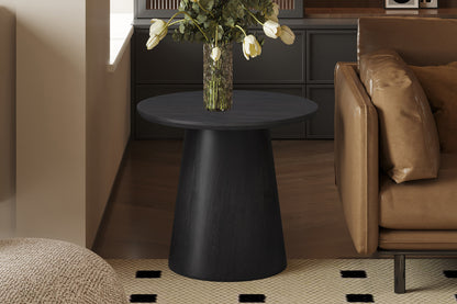 SALE - Bijzetttafel 'Miklos' 60 cm Rond Decor Donkerbruin (2c)
