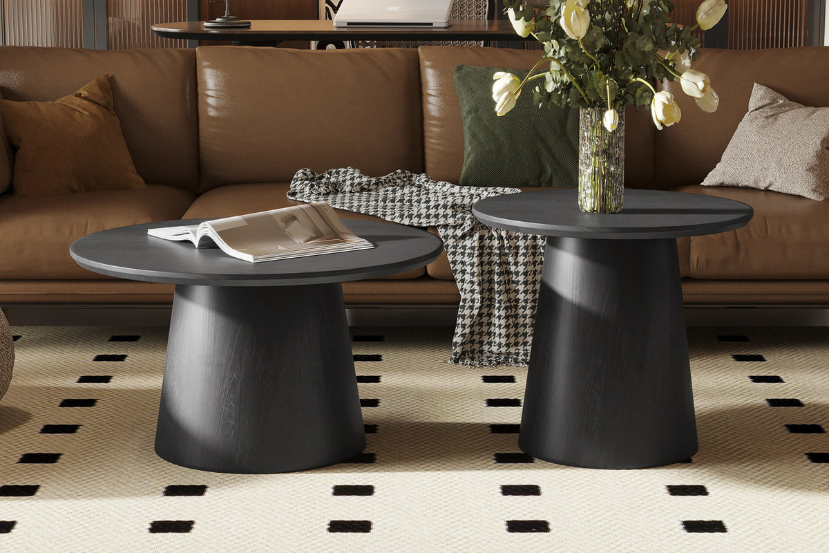 SALE - Bijzetttafel 'Miklos' 60 cm Rond Decor Donkerbruin (2c) - foto 2
