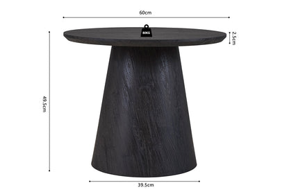 SALE - Bijzetttafel 'Miklos' 60 cm Rond Decor Donkerbruin (2c) - foto 7