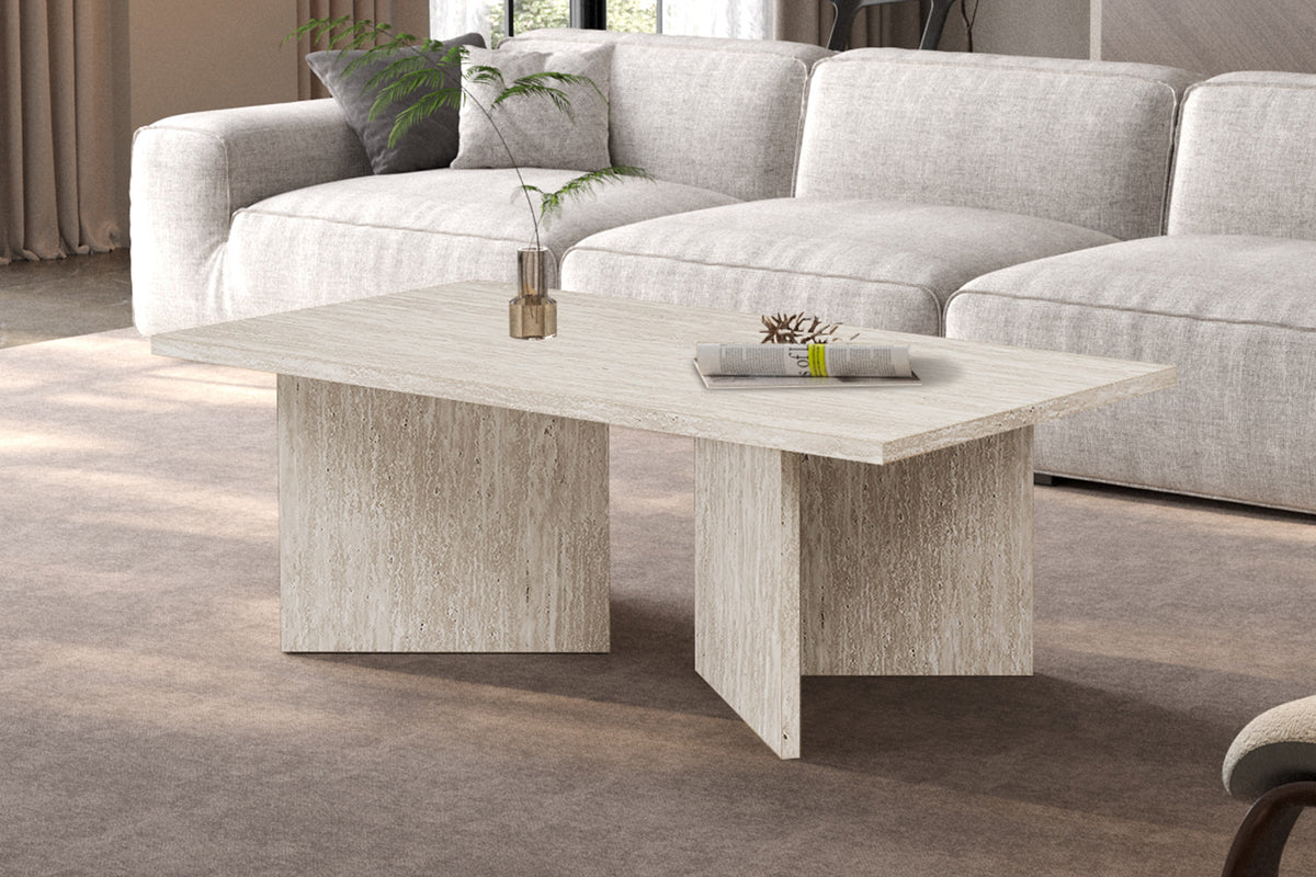 NEW - Salontafel 'Litar' Decor Travertin Beige (1c)