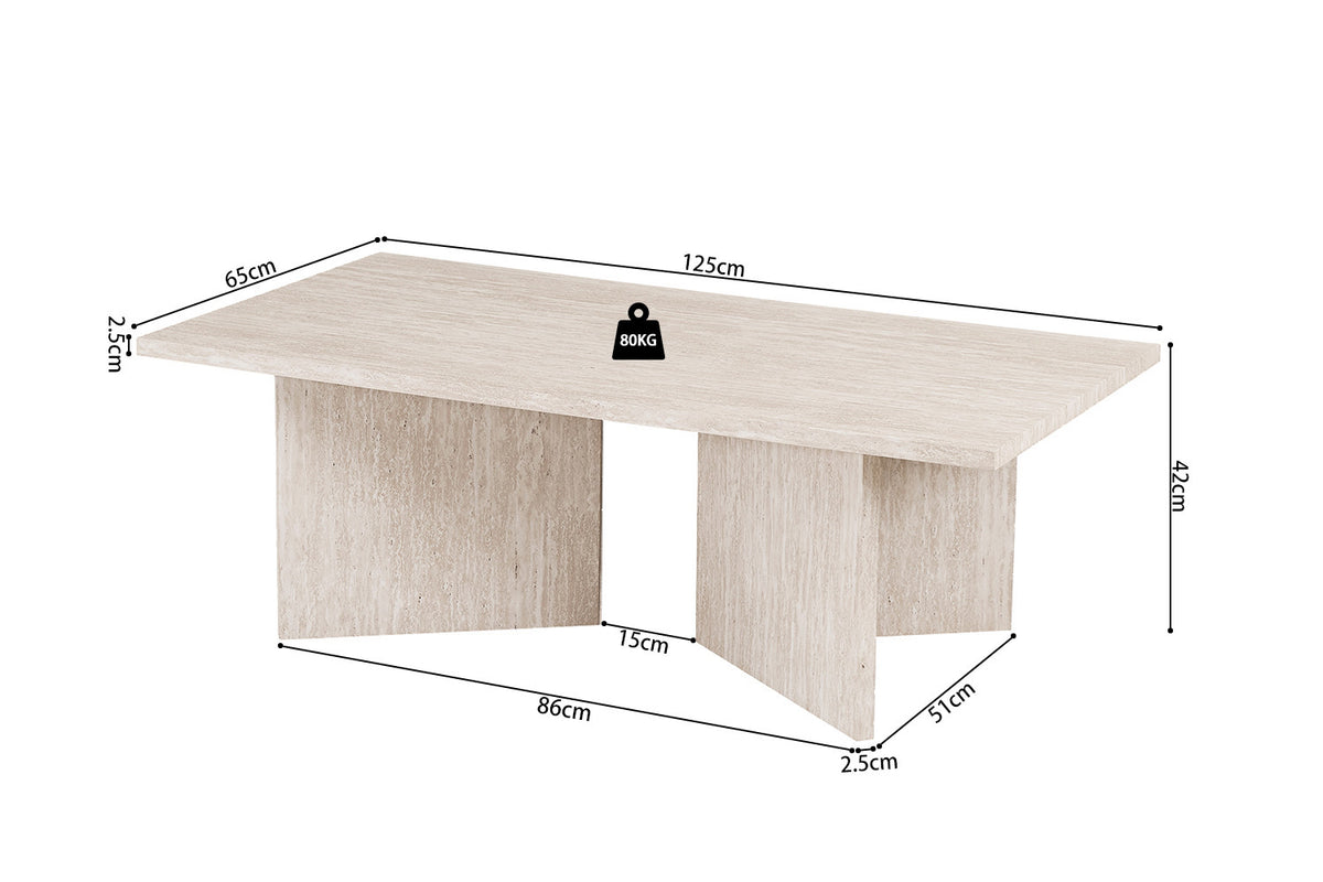 NEW - Salontafel 'Litar' Decor Travertin Beige (1c) - foto 7