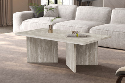 NEW - Salontafel 'Litar' Decor Travertin Grijs (1c)
