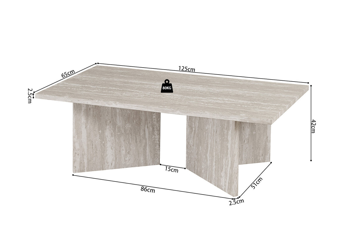 NEW - Salontafel 'Litar' Decor Travertin Grijs (1c) - foto 7