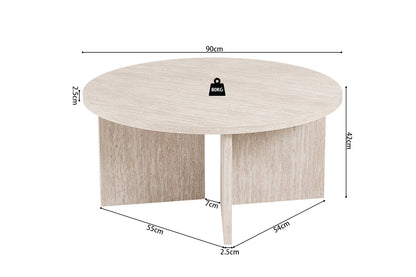 NEW - Salontafel 'Drasir' Rond Decor Travertin Beige (1c) - foto 7