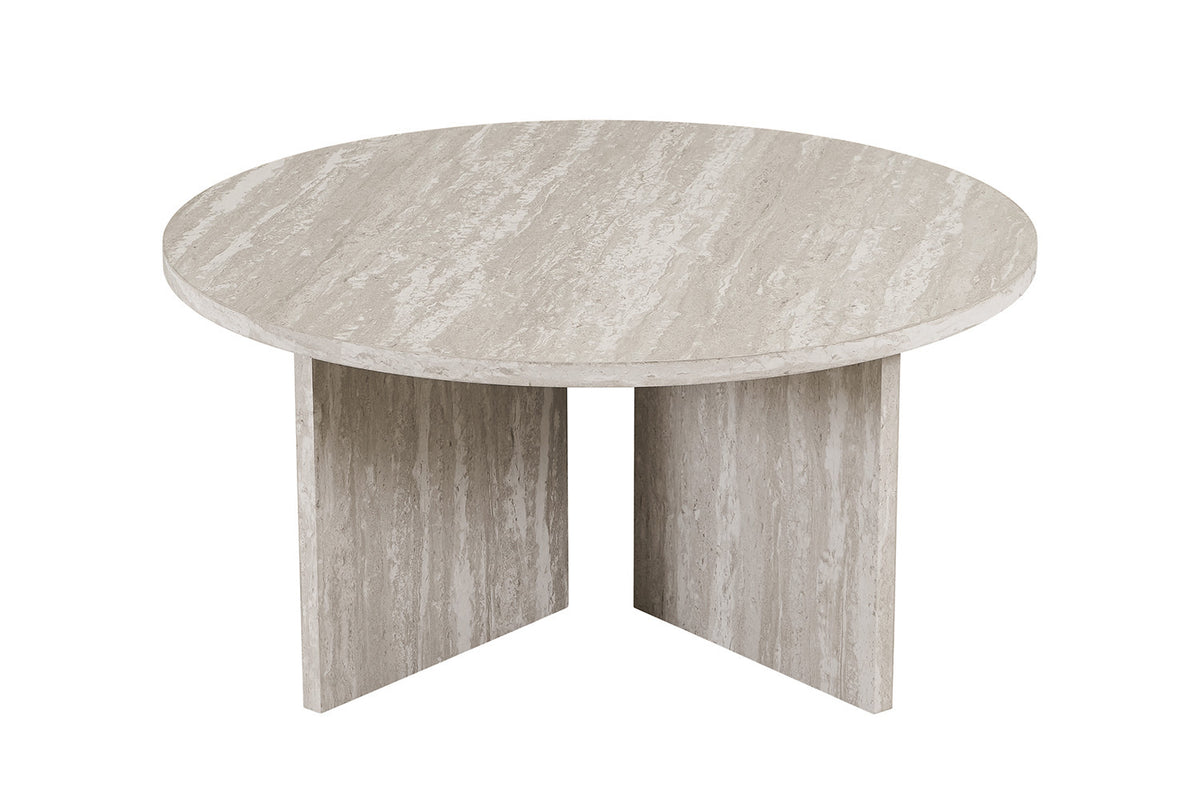NEW - Salontafel 'Drasir' Rond Decor Travertin Grijs (1c) - foto 3