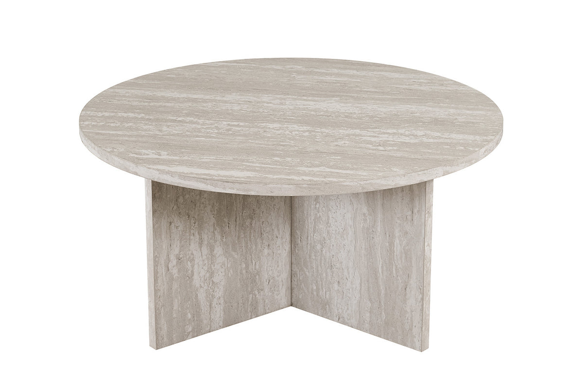 NEW - Salontafel 'Drasir' Rond Decor Travertin Grijs (1c) - foto 4
