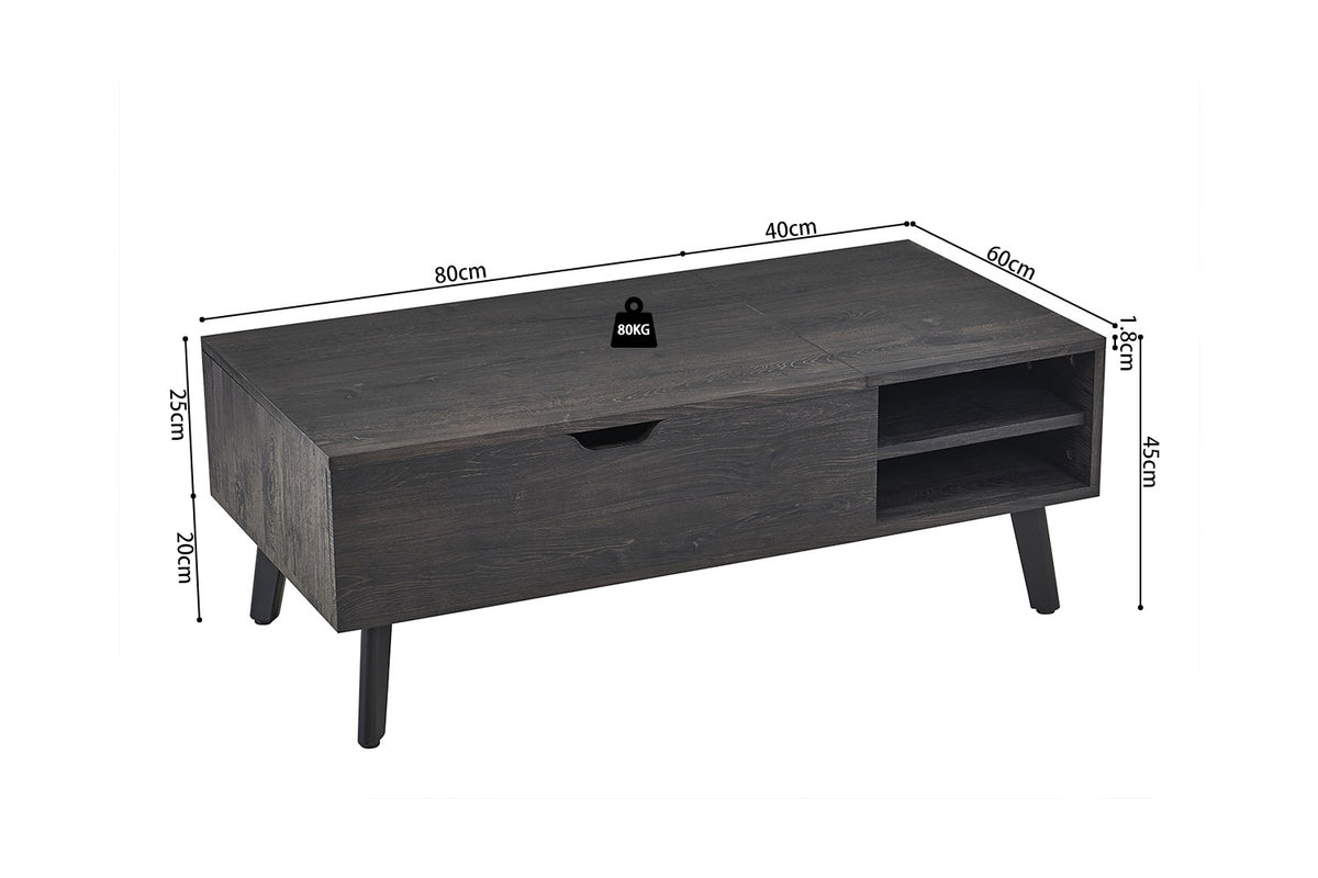 NEW - Salontafel 'Justine' Opklapbare top Decor Donkerbruin (2c) - foto 12