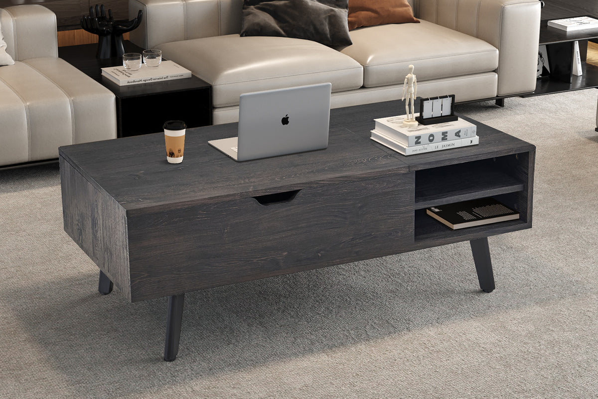 NEW - Salontafel 'Justine' Opklapbare top Decor Donkerbruin (2c) - foto 3