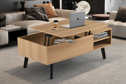 NEW - Salontafel 'Justine' Opklapbare top Decor Eik Naturel (2c) - foto 2