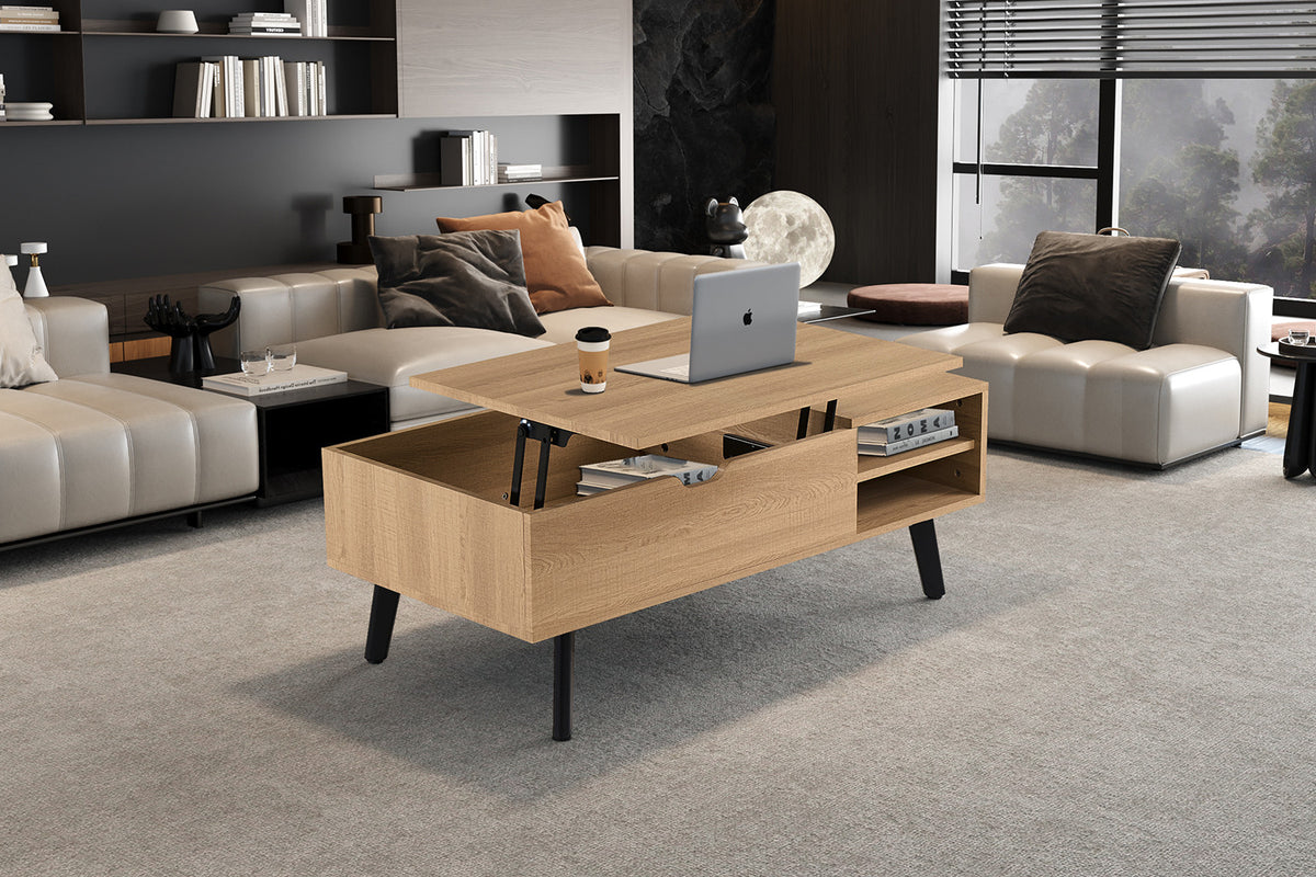 NEW - Salontafel 'Justine' Opklapbare top Decor Eik Naturel (2c) - foto 4