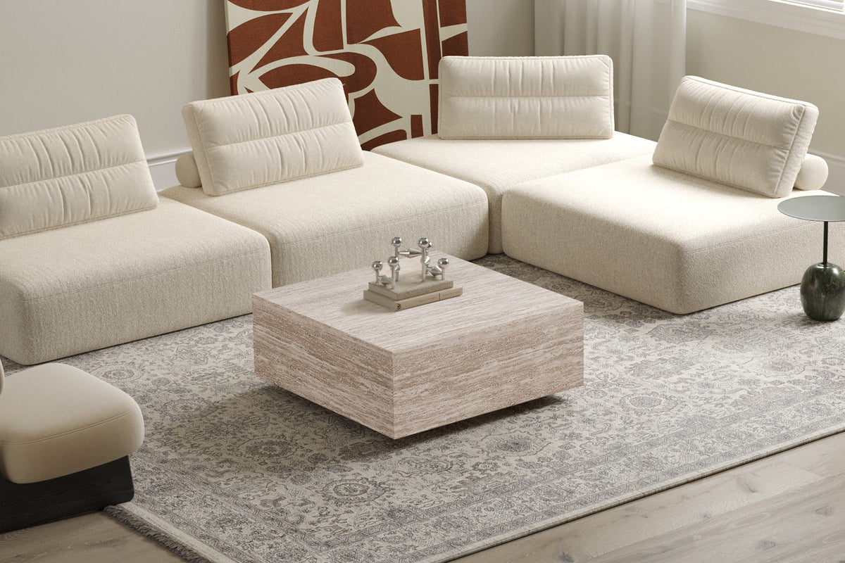 NEW - Salontafel 'Jane' Decor Travertin Beige (1c)