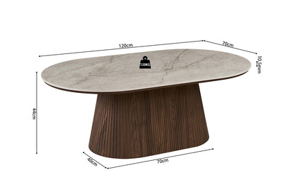 NEW - Salontafel 'Vigo' 120 cm Decor Donkere Eik Shakespear Beige (2c) - foto 9