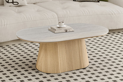 NEW - Salontafel 'Vigo' 120 cm Decor Naturel Eik Baroque Grijs (2c) - foto 2