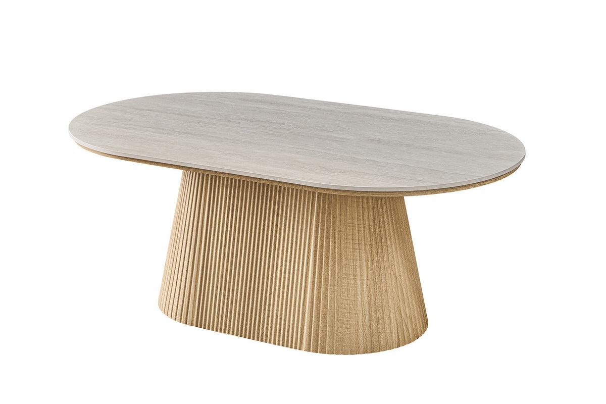 NEW - Salontafel 'Vigo' 120 cm Decor Naturel Eik Baroque Grijs (2c) - foto 5