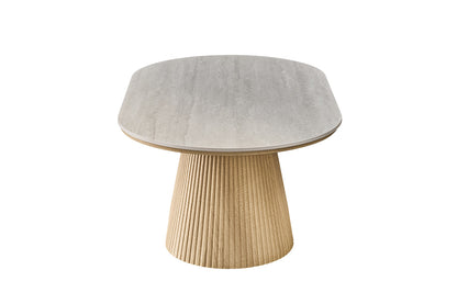 NEW - Salontafel 'Vigo' 120 cm Decor Naturel Eik Baroque Grijs (2c) - foto 6