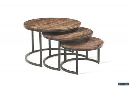 Salontafel 'Arnod' 3-delig Mango hout (1c) - foto 2