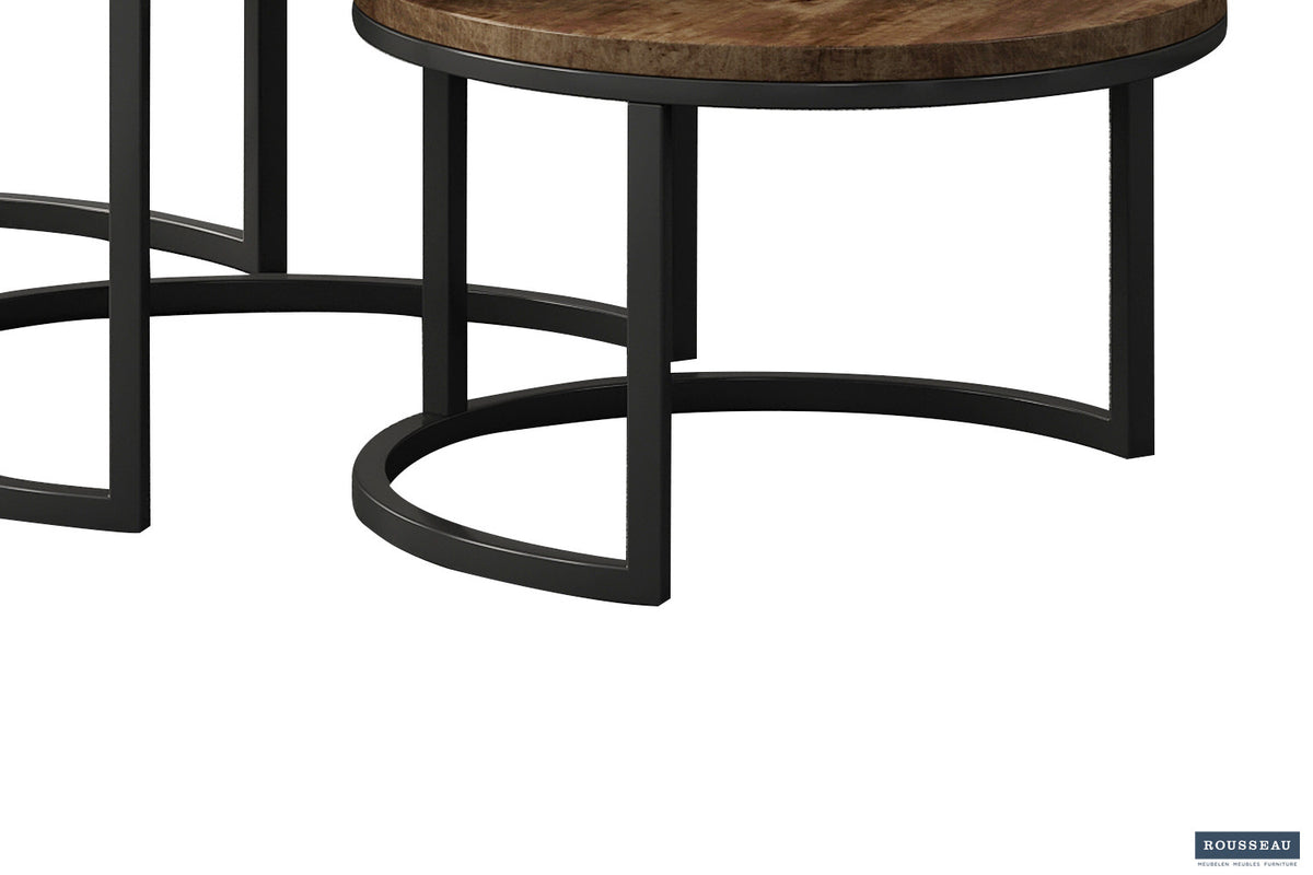 Salontafel 'Arnod' 3-delig Mango hout (1c) - foto 4