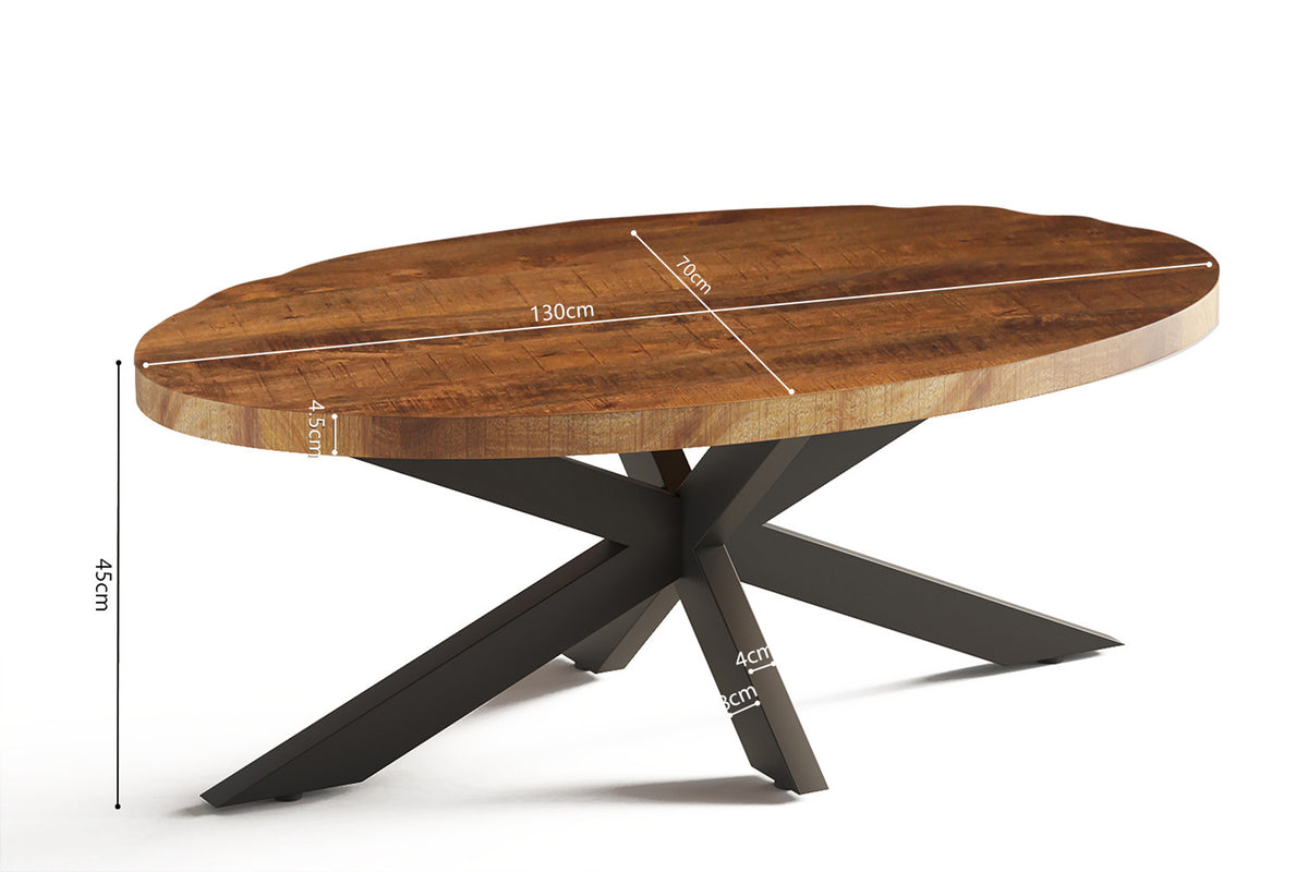 Salontafel 'Madeira' Ovaal Mango hout (1c) - foto 5