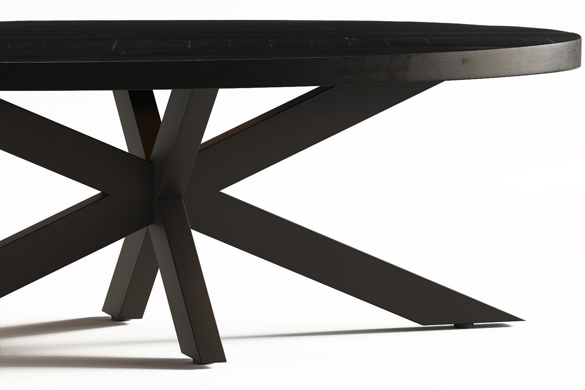 SALE - Salontafel 'Madeira' Ovaal Mango hout zwart (1c) - foto 4
