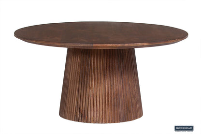 Salontafel 'Miguel' 80 cm Rond Mango hout Lichtbruin (2c) - foto 4
