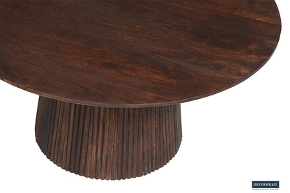 SALE - Salontafel 'Miguel' 80 cm Rond Mango hout Donkerbruin (2c) - foto 5