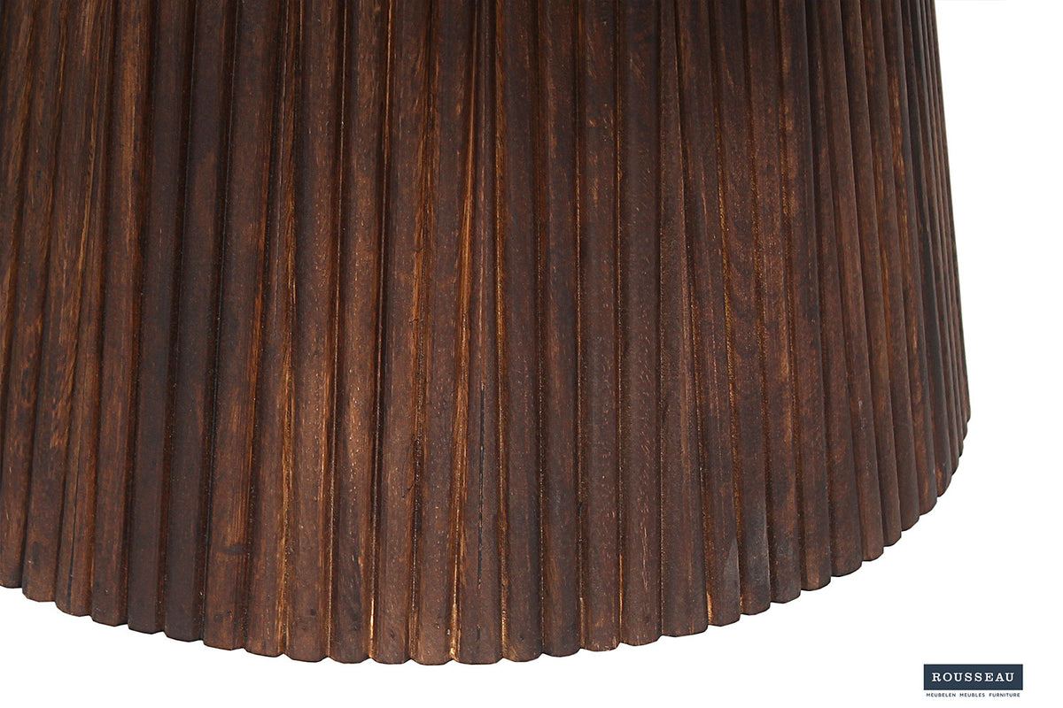 SALE - Salontafel 'Miguel' 80 cm Rond Mango hout Donkerbruin (2c) - foto 6