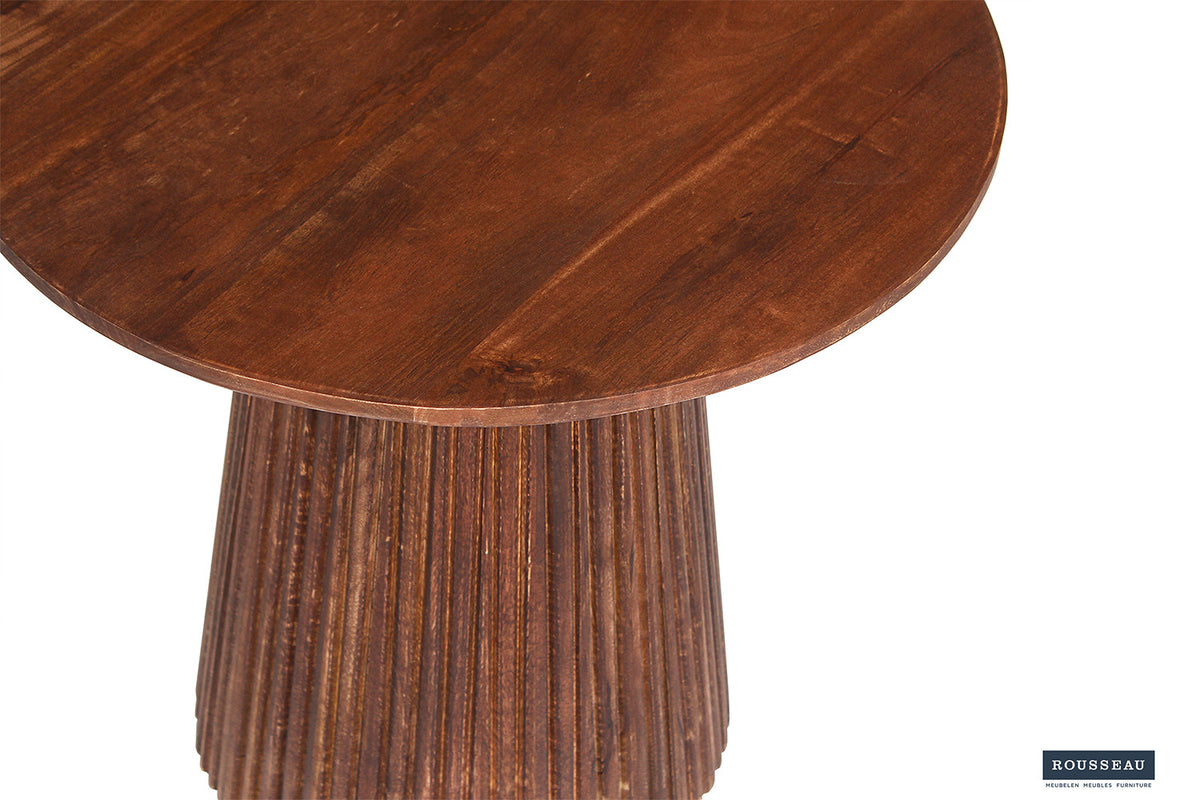Salontafel 'Miguel' 50 cm Rond Mango hout Lichtbruin (2c) - foto 5