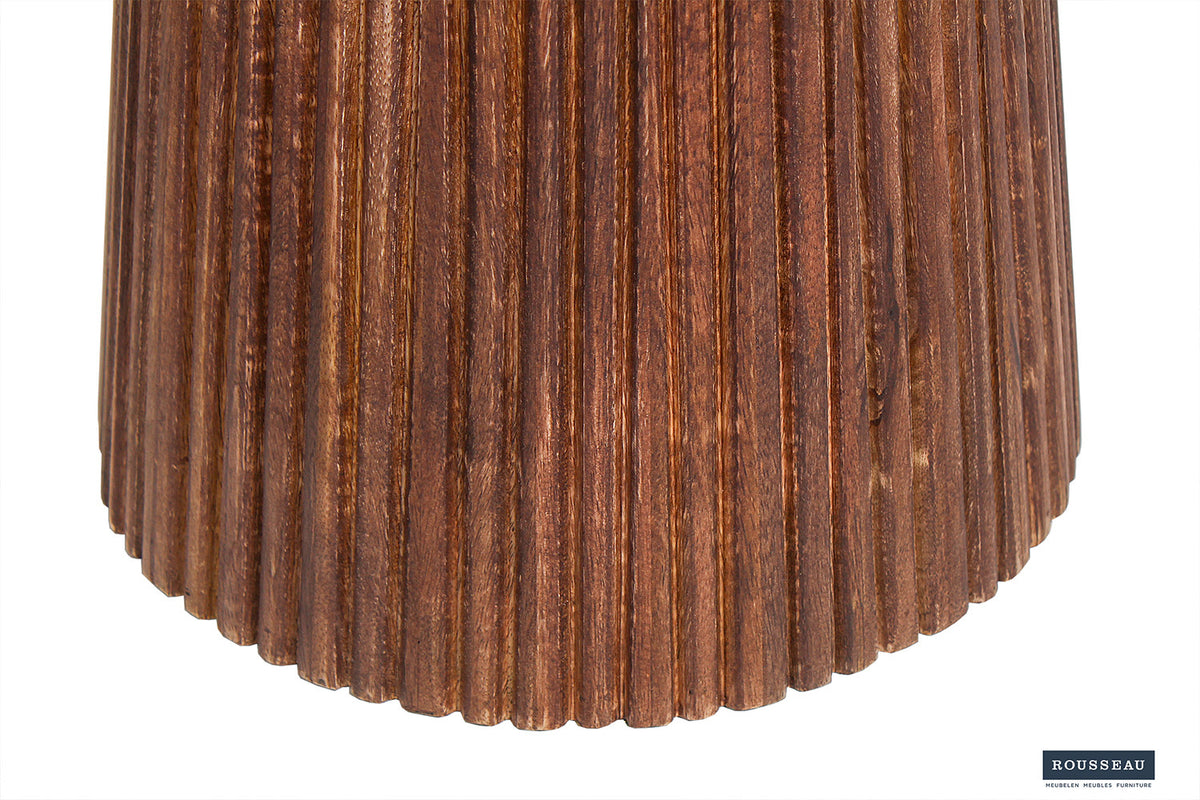 Salontafel 'Miguel' 50 cm Rond Mango hout Lichtbruin (2c) - foto 6