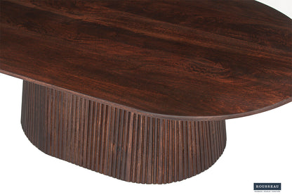 SALE - Salontafel 'Miguel' 120 cm Ovaal Mango hout Donkerbruin (2c) - foto 5