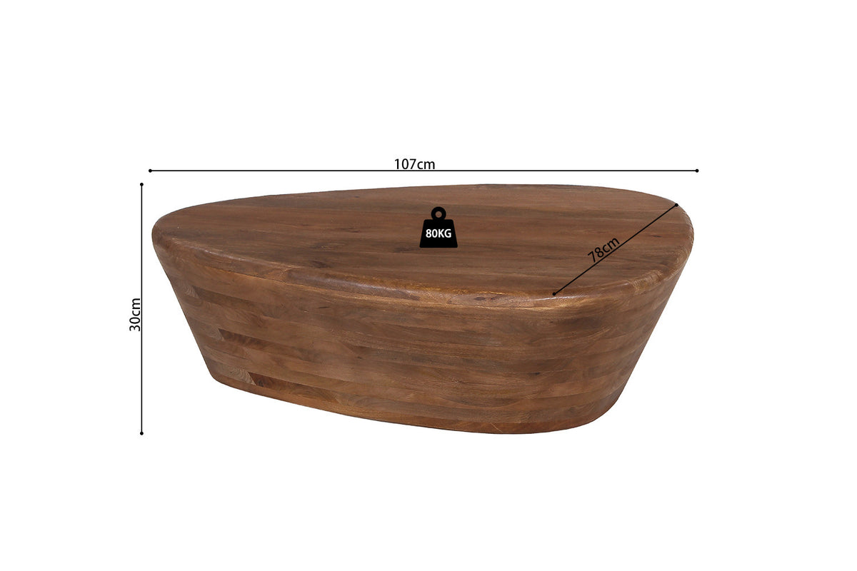 Salontafel 'Evan' Mango hout Lichtbruin (1c) - foto 6