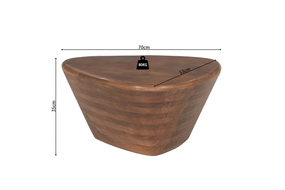 Salontafel 'Matteo' Mango hout Lichtbruin (1c) - foto 6