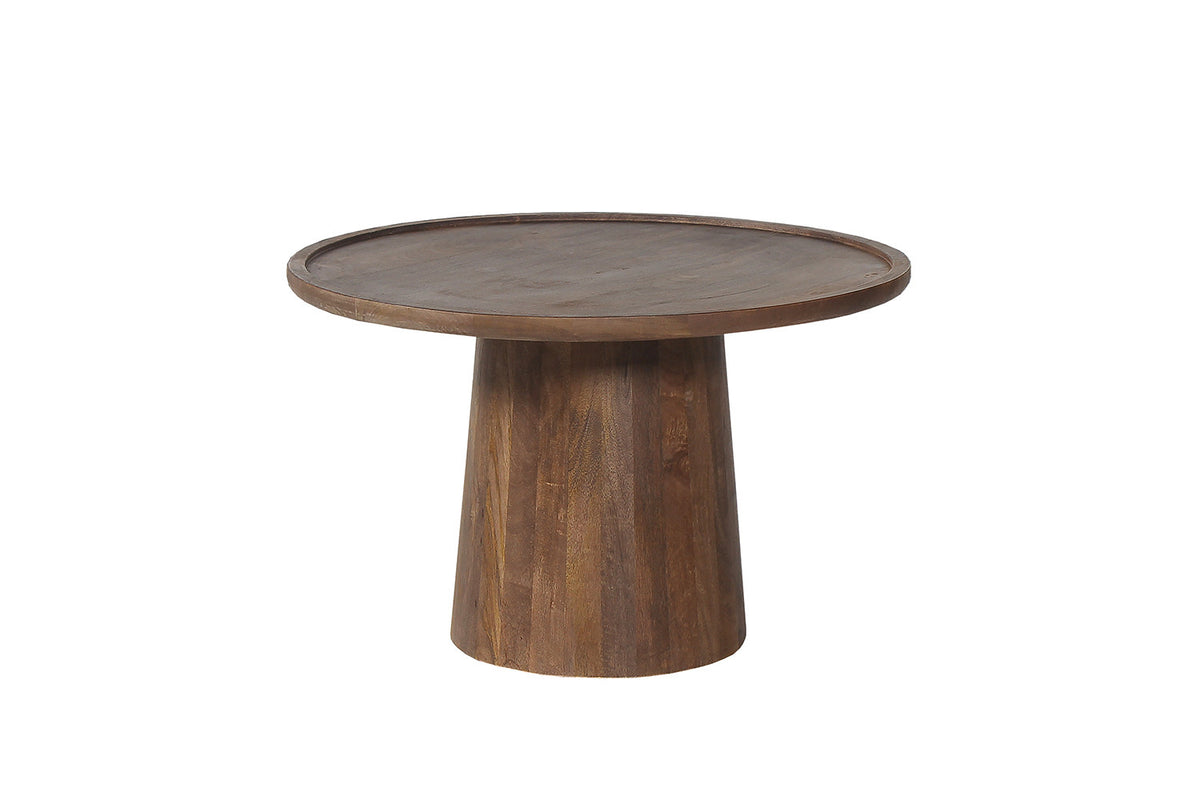 Salontafel 'Jules' 65x40 cm Rond Mango hout Lichtbruin (2c) - foto 4