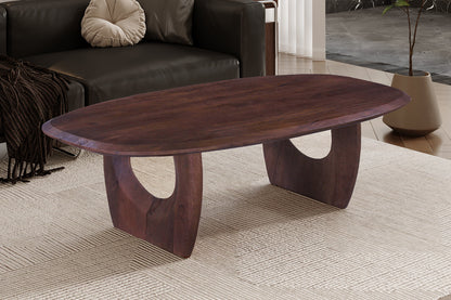 NEW - Salontafel 'Braga' Deens Ovaal Mango hout Donkerbruin (1c) - foto 2