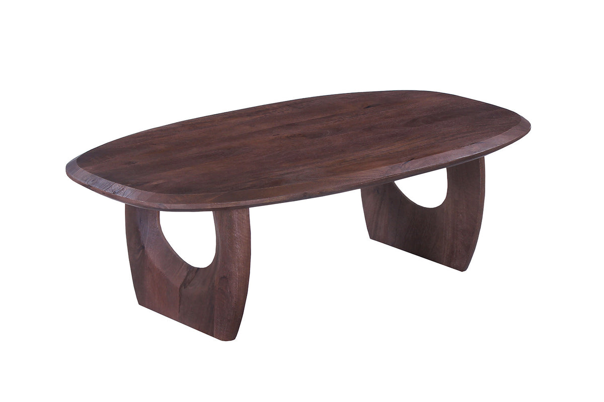 NEW - Salontafel 'Braga' Deens Ovaal Mango hout Donkerbruin (1c) - foto 5
