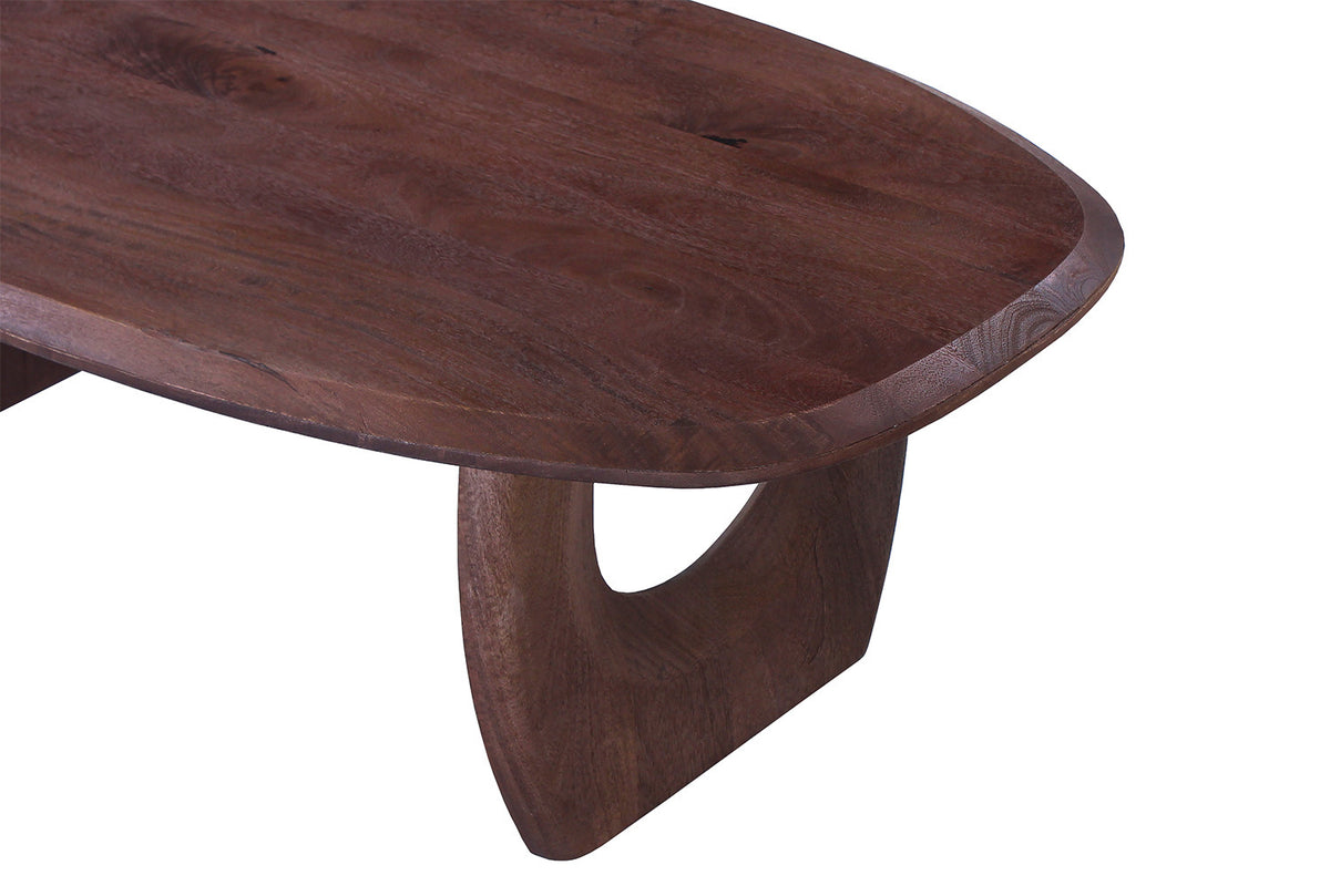 NEW - Salontafel 'Braga' Deens Ovaal Mango hout Donkerbruin (1c) - foto 7