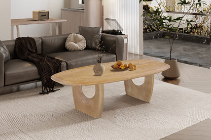 NEW - Salontafel 'Braga'  Deens Ovaal Mango hout Amandel (1c) - foto 2