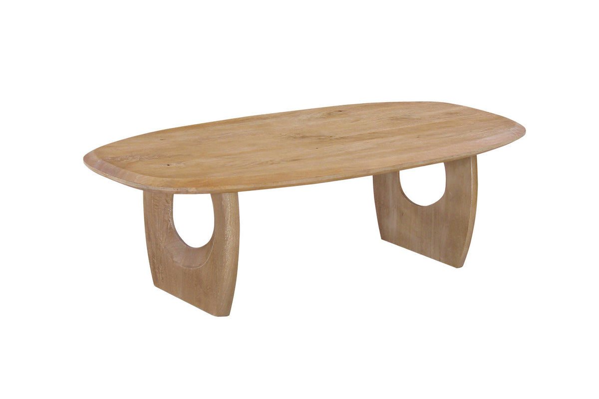 NEW - Salontafel 'Braga'  Deens Ovaal Mango hout Amandel (1c) - foto 5