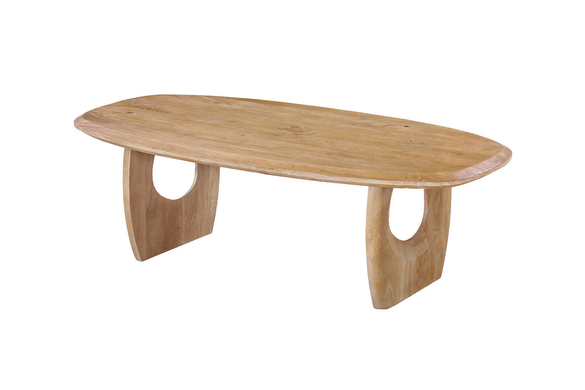 NEW - Salontafel 'Braga'  Deens Ovaal Mango hout Amandel (1c) - foto 6
