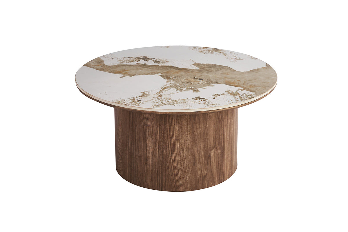 NEW - Salontafel 'Evora' 80 cm Rond Glanzend Steen Pandora (2c) - foto 4