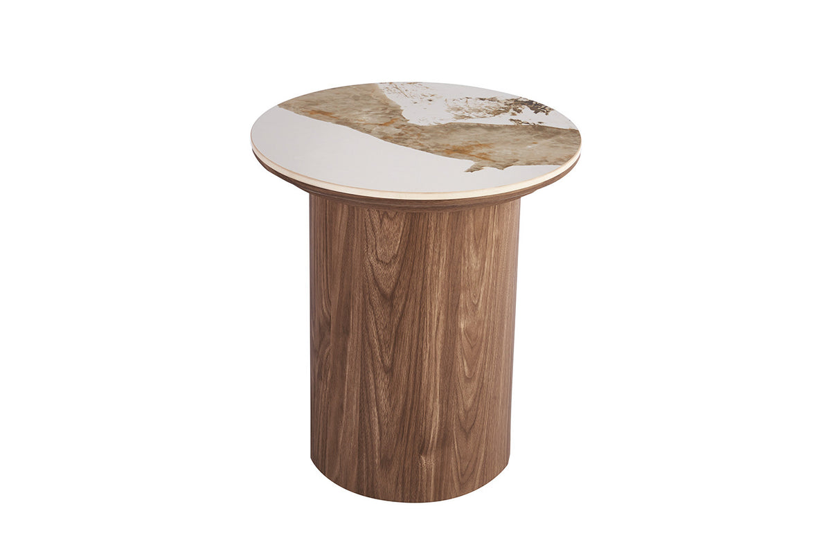 NEW - Bijzettafel 'Evora' 45 cm Rond Glanzend Steen Pandora (2c) - foto 4