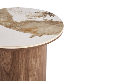 NEW - Bijzettafel 'Evora' 45 cm Rond Glanzend Steen Pandora (2c) - foto 6