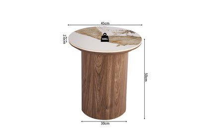 NEW - Bijzettafel 'Evora' 45 cm Rond Glanzend Steen Pandora (2c) - foto 7