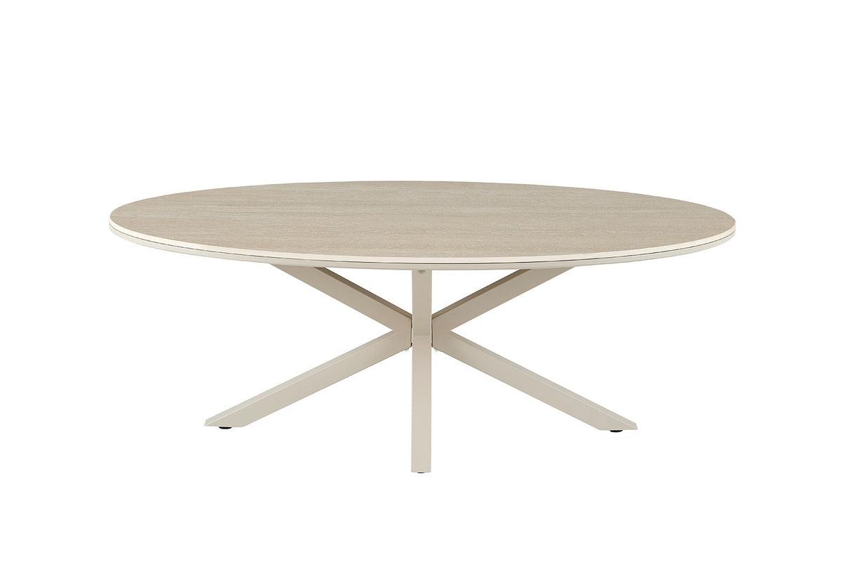 NEW - Salontafel 'Noa' 130x70cm Ovaal Baroque Beige - Grijs voet (2c) - foto 3