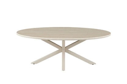 NEW - Salontafel 'Noa' 130x70cm Ovaal Baroque Beige - Grijs voet (2c) - foto 3