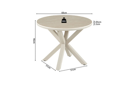 NEW - Salontafel 'Noa' 60cm Rond Baroque Beige - Grijs Voet (2c) - foto 11